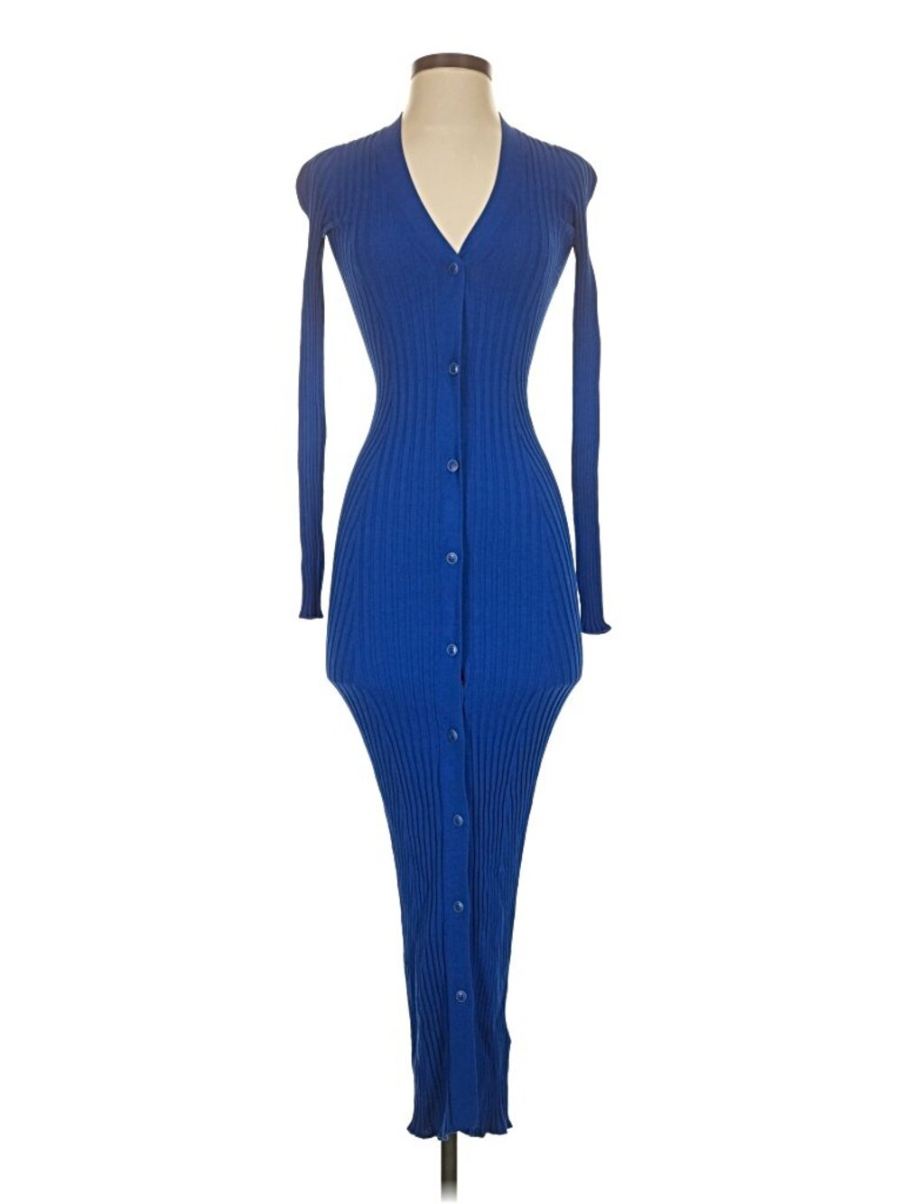 Ted Baker Nardaa Cobalt Blue Ribbed Longline Cardigan Dress S - Picture 6 of 9